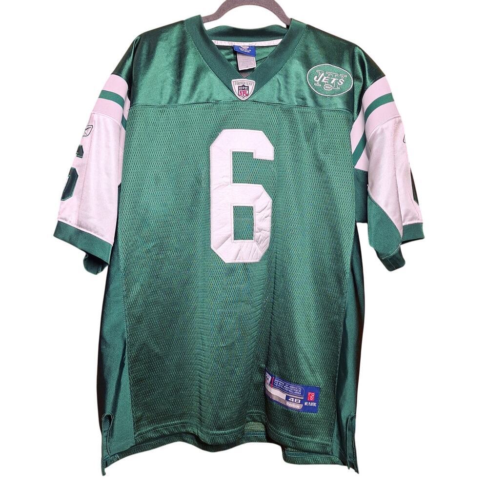 NFL New York Jets reebok onfield jersey embroidered #6 Sanchez football mens48/L